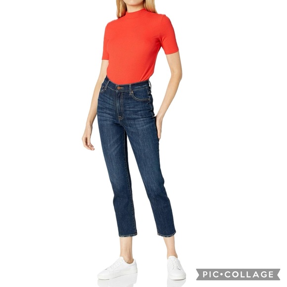 Vintage 90’s Andrea Viccaro Ribbed-Knit Mock Neck Short Sleeve Poppy Sweater Top - Picture 3 of 16